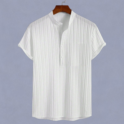 Look Trendy Men Printed Straight Kurta(White)