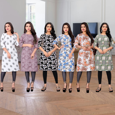 STYLESTATEMENT Women Printed A-line Kurta(Multicolor)