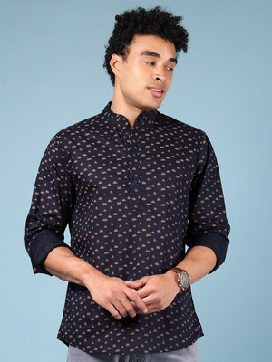 V-MART Men Printed A-line Kurta(Blue)