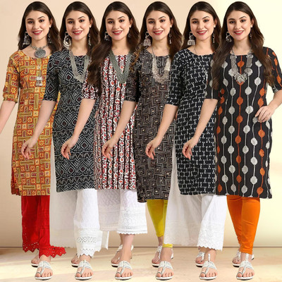 1 Stop Fashion Women Printed A-line Kurta(Multicolor)