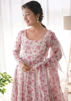 SHISHKALA Women Printed A-line Kurta(White)