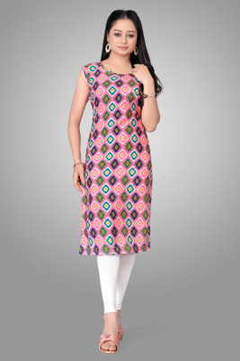 HouseOfCommon Women Printed Straight Kurta(Multicolor)