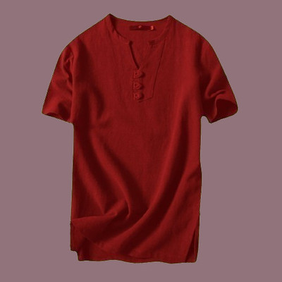 HouseOfCommon Men Solid Straight Kurta(Maroon)