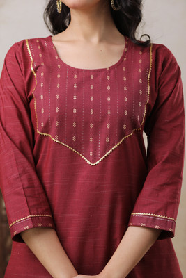 AUZAAI COLLECTION Women Printed Straight Kurta(Multicolor)