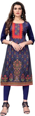 Yasti Enterprise Women Printed Anarkali Kurta(Multicolor)