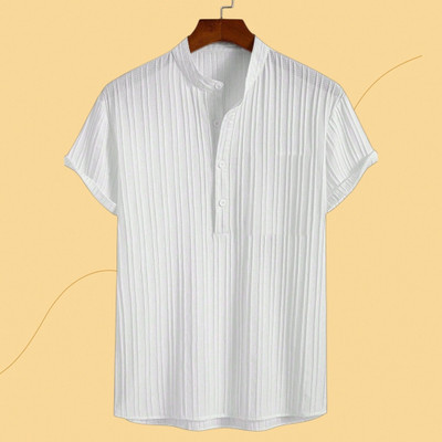 ANITA FASHION Men Self Design Straight Kurta(White)