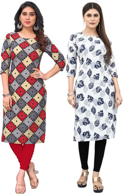MARIDI FASHION Women Self Design Straight Kurta(Multicolor)