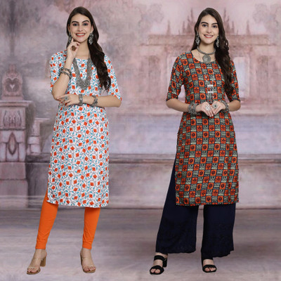Moda Rapido Women Printed A-line Kurta(Multicolor)
