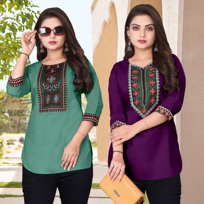 HELLY512 Women Solid A-line Kurta(Multicolor)