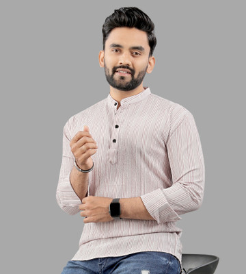 SOPANI Men Striped Straight Kurta(Multicolor)