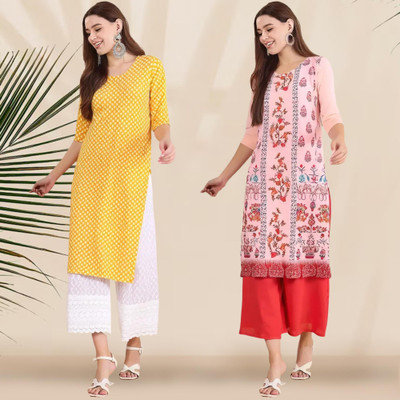 EthnicBasket Women Printed, Striped A-line Kurta(Multicolor)