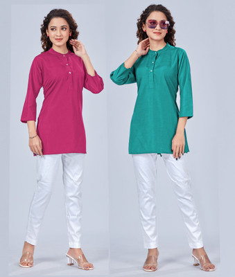 SPGR Women Solid Straight Kurta(Multicolor)