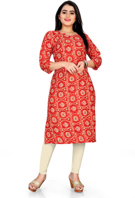 DUTT TEXTILE Women Solid A-line Kurta(Red)