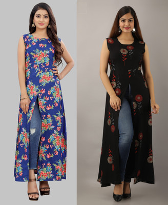 Hiral Creation Women Maxi Multicolor Full Length Dress