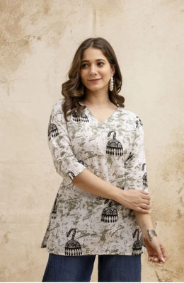 CHAHATFAB Casual Printed Women Multicolor Top