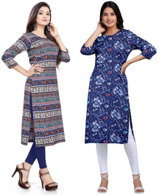 MIROSELLY CREATION Women Printed A-line Kurta(Multicolor)