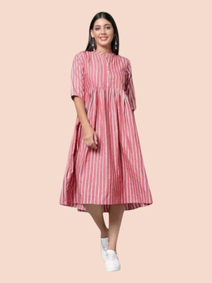 Rangrasiyatevv Women Maxi Multicolor Midi/Calf Length Dress