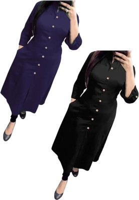 Maa Meladi Creation Women Solid A-line Kurta(Multicolor)