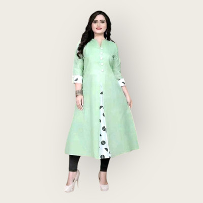 Suhani Fashion Women Solid A-line Kurta(Light Green)