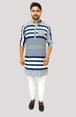 KiEZ FASHION Men Printed A-line Kurta(Multicolor)