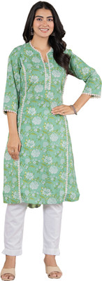 STITCHMART Women Printed Straight Kurta(Multicolor)