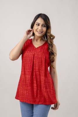 RAi shree Casual Printed Women Red Top