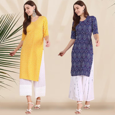 EthnicBasket Women Printed A-line Kurta(Multicolor)