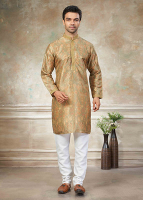 Outluk Men Printed Straight Kurta(Multicolor)