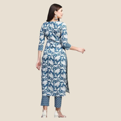 HouseOfCommon Women Applique, Solid, Paisley, Woven Design Straight Kurta(Yellow)