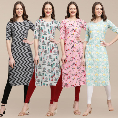 EthnicBasket Women Printed A-line Kurta(Multicolor)
