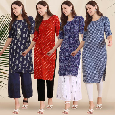 EthnicBasket Women Printed A-line Kurta(Multicolor)