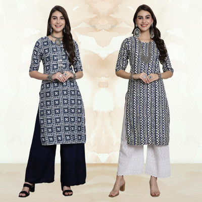 Moda Rapido Women Printed A-line Kurta(Multicolor)