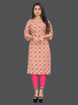 dharmanandan creation Women Printed Flared Kurta(Multicolor)