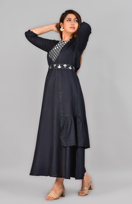 Rajaipuri Women Kurta Ethnic Jacket Set