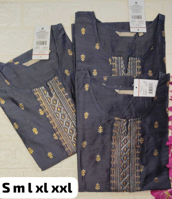 SM PRODUCTS Women Geometric Print A-line Kurta(Beige)
