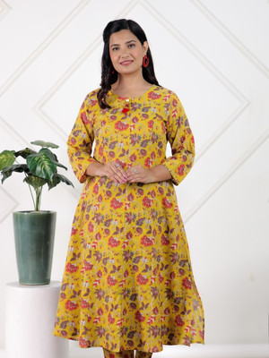 Aramya Women Floral Print A-line Kurta(Multicolor)