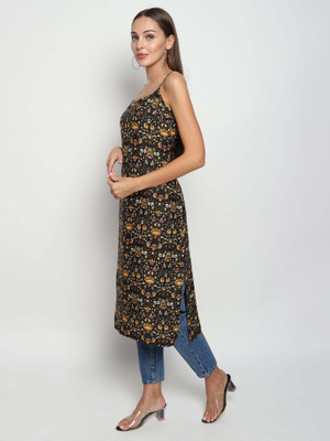 KALLAXI Women Printed A-line Kurta(Multicolor)
