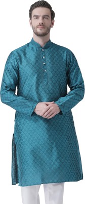 SG Men Self Design Straight Kurta(Light Blue)