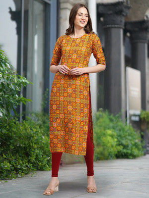 1 Stop Fashion Women Printed A-line Kurta(Multicolor)