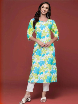 Anouk Rustic Women Printed Straight Kurta(Multicolor)