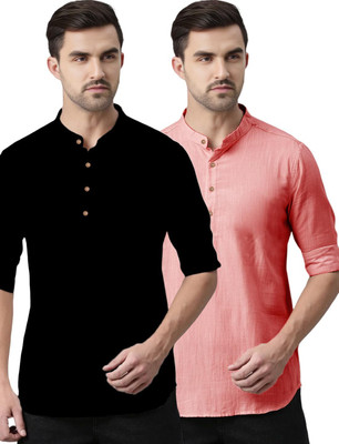 Navkanj Men Solid A-line Kurta(Multicolor)