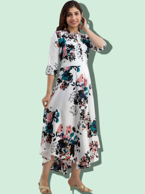 KurtisHouse Women Printed Straight Kurta(Multicolor)