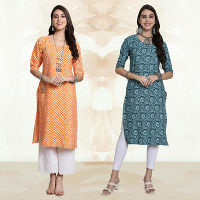 Moda Rapido Women Printed A-line Kurta(Multicolor)