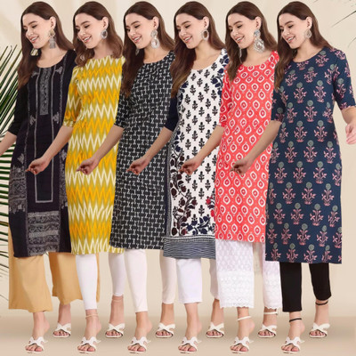 1 Stop Fashion Women Printed A-line Kurta(Multicolor)
