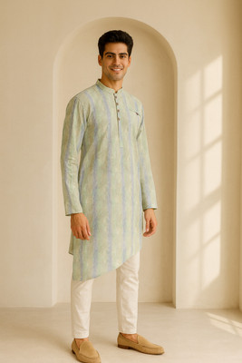 JUGG JUGG JEEYO Men Self Design Straight Kurta(Multicolor)