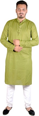 Gee Next Creation Men Solid Straight Kurta(Light Green)