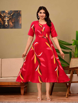 Lavanya Fashion Anarkali Gown(Red)