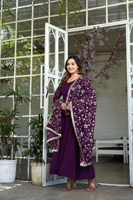 GRISHU COLLECTION Anarkali Gown(Purple)