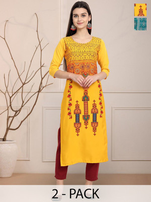 Moda Rapido Men Solid Straight Kurta(Multicolor)