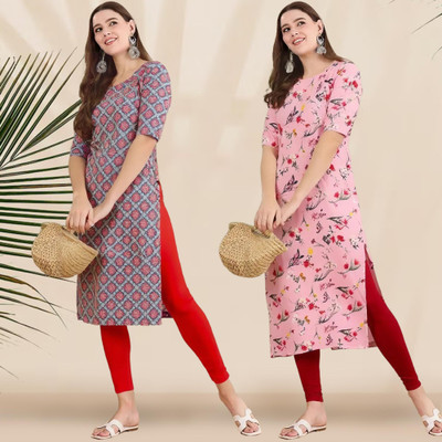 1 Stop Fashion Women Geometric Print, Abstract A-line Kurta(Multicolor)